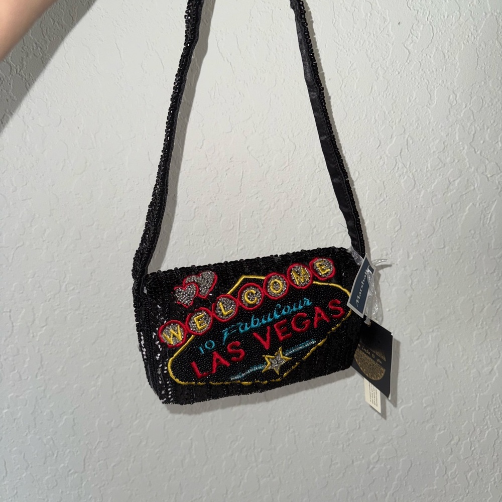 Sequin Las Vegas Black Shoulder Bag